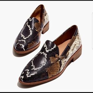 Madewell Frances Snake Embossed Loafer 7